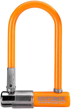 Kryptonite Krypto Series 2 Mini-7 U-Lock - 3.25 x 7", Keyed, Orange, Includes bracket