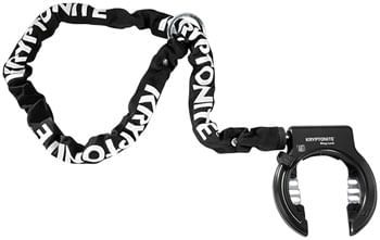 Kryptonite Ring Wheel Lock with Plug-In Chain - 5.5mm, 120cm Chain, Black