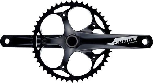 SRAM S-300 1.1 Courier Crankset - 170mm, Single Speed, 48t, 130 BCD, GXP Spindle Interface, Black