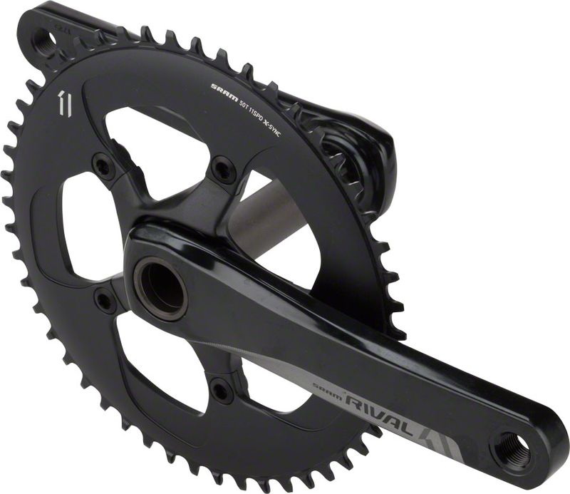 SRAM-Rival-1-Crankset---175mm-10-11-Speed-50t-110-BCD-GXP-Spindle-Interface-Black-CK6349-5