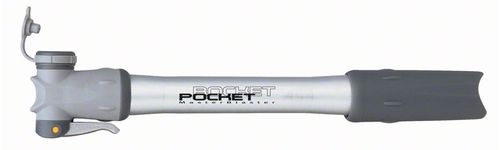 Topeak Pocket Rocket Mini Pump - 160psi, Silver/Black