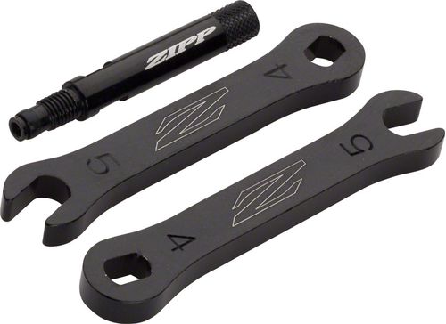 Zipp Tangente Aluminum Knurled Valve Extender - 48mm for 60/404, 1 Piece, for Removable Presta Valve, Black