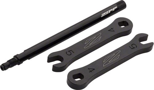 Zipp Tangente Aluminum Knurled Valve Extender - 98mm for 1080, 1 Piece, for Removable Presta Valve, Black