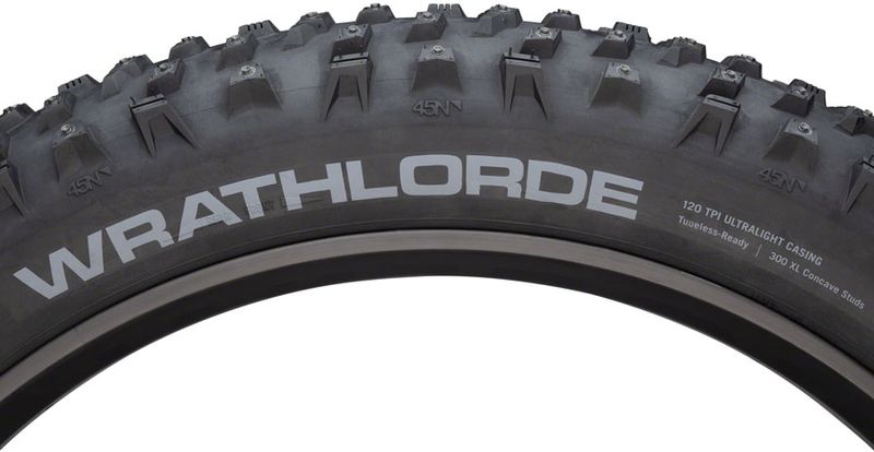 45NRTH-Wrathlorde-Tire---26-x-42-Tubeless-Folding-Black-120tpi-300-XL-Concave-Carbide-Aluminum-Studs-TR4661-5