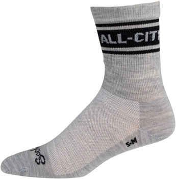 All-City Classic Wool Sock - Grey, Black, Large/X-Large