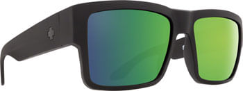 SPY+ CYRUS Sunglasses - Soft Matte Black, Happy Bronze Polarized with Green Spectra Mirror Lenses