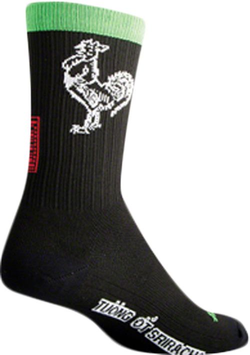 SockGuy SGX Sriracha Socks - 6 inch, Black, Small/Medium