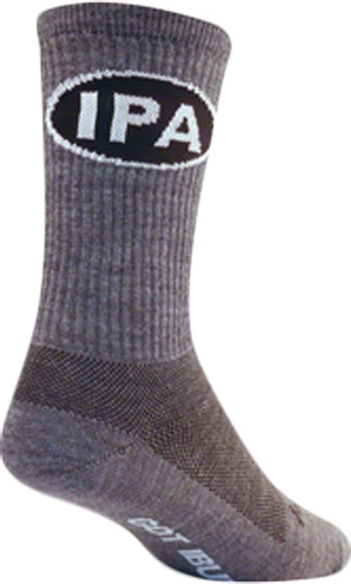 SockGuy Wool IPA Socks - 6 inch, Gray, Small/Medium