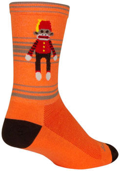 SockGuy-Funky-Monkey-Crew-Socks---6-inch-Orange-Red-Brown-Small-Medium-SK1924