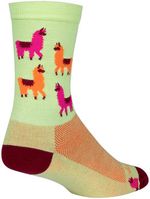 SockGuy-Mo--Llamas-Crew-Socks---6-inch-Green-Pink-Orange-Small-Medium-SK1926