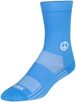 SockGuy SGX Peace Now Socks - 6 inch, Blue, Large/X-Large