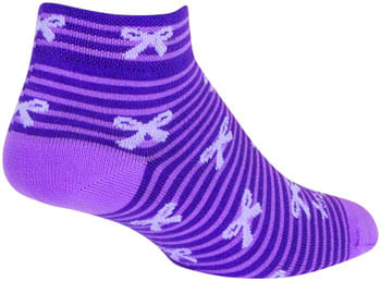 SockGuy Tie Bow Classic Socks - 1 inch, Purple, Women's, Small/Medium