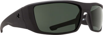 SPY DIRK Sunglasses - Soft Matte Black, Happy Gray Green Polarized Lenses