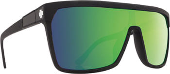SPY FLYNN Sunglasses - Matte Black, Happy Bronze with Green Spectra Mirror Lenses