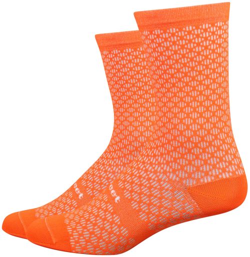 DeFeet Evo Mont Ventoux Socks - 6 inch, Hi-Vis Orange, Medium