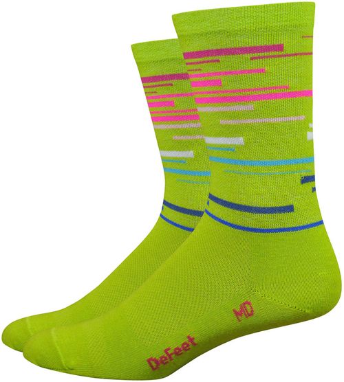 DeFeet Wooleator Comp DNA Socks - 6", Limelight, Small