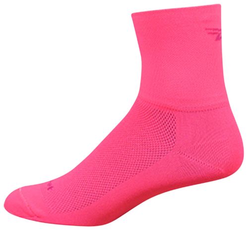 DeFeet Aireator D-Logo Socks - 3 inch, Flamingo Pink, Large