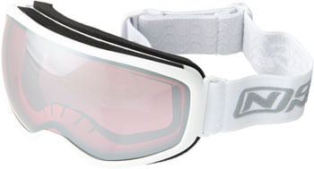 Optic Nerve Snoasis Goggles - White, High Contrast Rose Lens with Silver Mirror