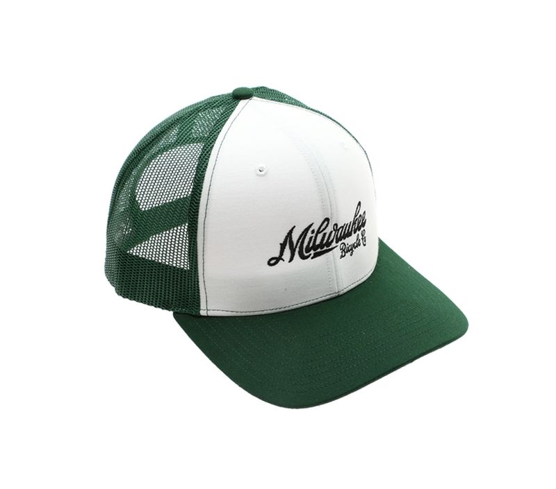 Milwaukee-Bicycle-Co-Snapback-Trucker-Cap---Green-White-304-799-4