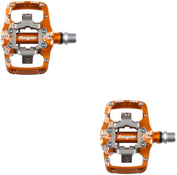 Hope Union TC Pedals - Dual Sided Clipless with Platform, 9/16", Orange