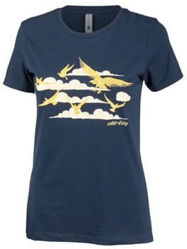 All-City-Women-s-Fly-High-T-Shirt---Navy-Gold-Large-CL3001