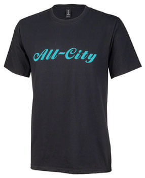 All City Men's Logowear T-Shirt - Black, Teal, Small
