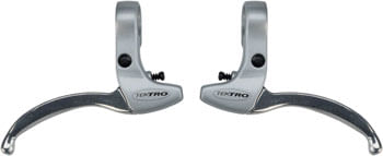 Tektro CL332RS 3-Finger Alloy Linear Pull Brake Lever Set Silver