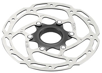 Tektro TR-35 Disc Brake Rotor - 180mm, Center-Lock, 1.8mm Thickness, Silver