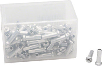 DT Swiss Standard Aluminum Nipples: 2.0 x 16mm, Silver, Box of 100