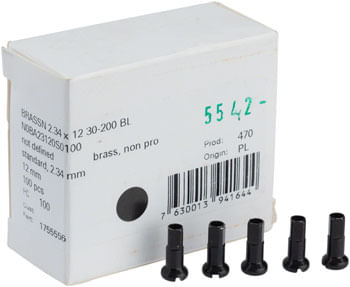 DT-Swiss-Standard-Brass-Nipples--2-34-x-12mm-Black-Box-of-100-SP1315