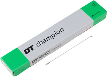 DT Swiss Champion Spoke: 2.0mm, 258mm, J-bend, Silver, Box of 100
