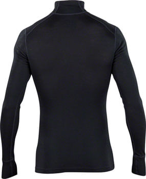 Ibex Men's Woolies 1 Zip Neck Long Sleeve Base Layer Top: Black MD