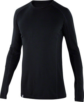 Ibex Men's Woolies 2 Crew Long Sleeve Base Layer Top: Black MD