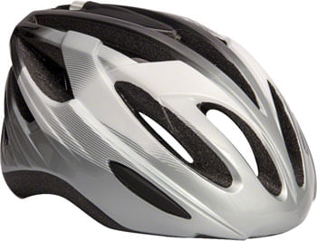Lazer Neon Helmet: Silver and White LG