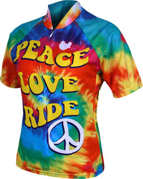 World Jerseys Moonbeam Women's Cycling Jersey: Blue/Red/Yellow, MD