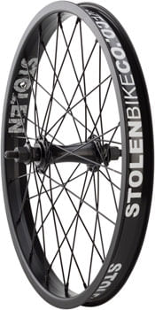 Stolen Rampage Front Wheel - 18", 3/8" x 100mm, Rim Brake, Black, Clincher