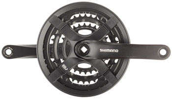Shimano-Tourney-FC-TY501-Crankset---170mm-6-7-8-Speed-42-34-24t-Riveted-Square-Taper-JIS-Spindle-Interface-Black