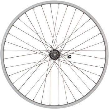 Quality Wheels Value Single Wall Series Coaster Brake Rear Wheel - 26", 3/8" x 124mm, Coaster Brake, 3 Prong Cog, Silver