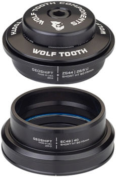 Wolf Tooth GeoShift Performance Angle Headset - 1 Deg, Short, ZS44/EC49, Black
