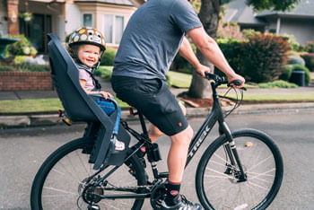 Burley-Dash-Frame-Mount-Child-Seat-With-Extended-Rails---Black