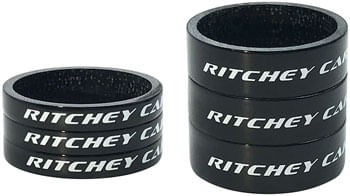 Ritchey WCS Headset Stack Spacer - 1-1/8", 3x5mm and 3x10mm, Carbon, Gloss Black