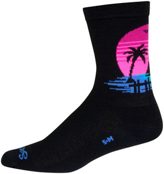 SockGuy Sunset Crew Sock - 6", Small/Medium