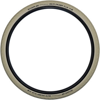 Schwalbe Delta Cruiser Plus Tire - 700 x 35, Clincher, Wire, Creme/Reflective, Active Line, PunctureGuard, SBC