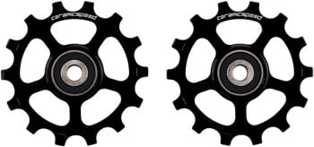 CeramicSpeed Pulley Wheels for Shimano XT/XTR 12-Speed - 14 Tooth, Coated Races, Alloy, Black