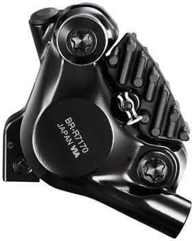 Shimano-105-BR-R7170-Road-Hydraulic-Disc-Brake-Caliper---Rear,-Flat-Mount,-L03A-Resin-Pads-with-Fins