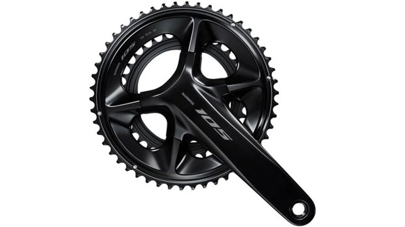 Shimano 105 FC-R7100 Crankset - 165mm, 12-Speed, 50/34t, 110 Asymmetric BCD, Hollowtech II Spindle Interface, Black Shimano 105 FC-R7100 Crankset - 165mm, 12-Speed, 50/34t, 110 Asymmetric BCD, Hollowtech II Spindle Interface, Black