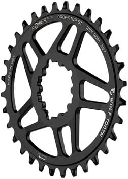 Wolf-Tooth-Elliptical-Direct-Mount-Chainring---34t,-SRAM-Direct-Mount,-For-SRAM-3-Bolt-Boost-Cranks,-Requires-Hyperglide+-Chain,-Black