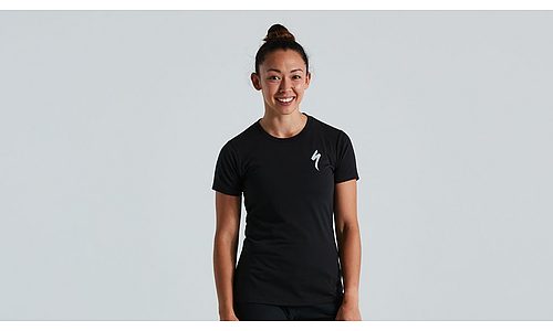 S-LOGO TEE SS WMN BLK XXL