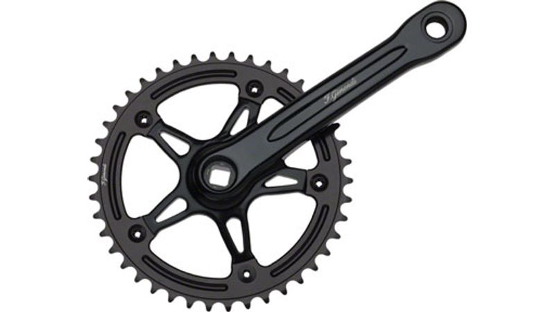 FSA Gimondi Single Speed Crankset 170mm 42T 3 32 Black Bottom Bracket Not Included