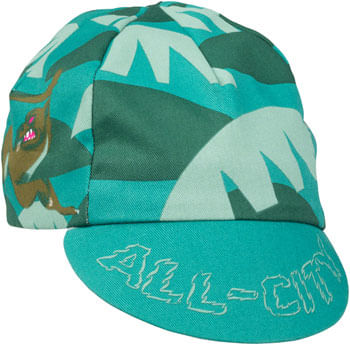 All-City-Night-Claw-Cycling-Cap---Teal-Spruce-Green-Ochre-Brown-One-Size